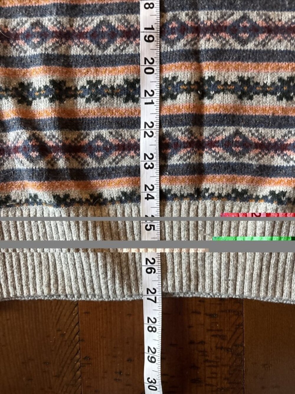 abercrombie fitch Men’s Orange & Blue Crew Neck Sweater Size M Wool Blend Soft - Picture 5 of 6